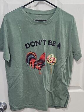 Bundle Sale | SHEIN Green Tee with Rooster‎ and Lollipop Design Size Xlarge